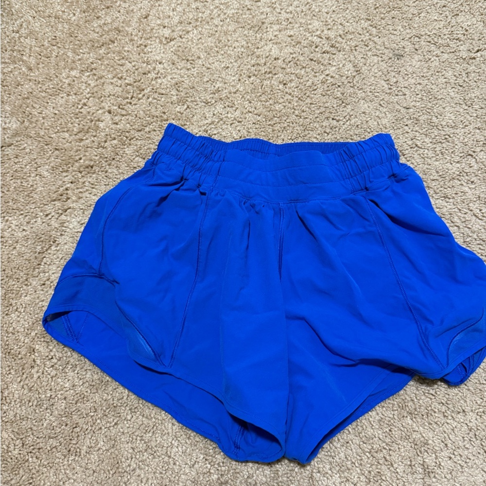 BLUE LULULEMON SHORTS